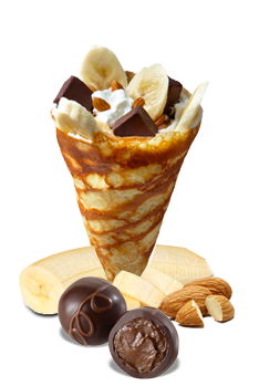 Banana Nut Chocolate Crepe