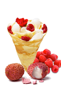 Lychee Parfait Crepe