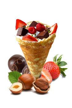 Matcha stripe chocolate crepe