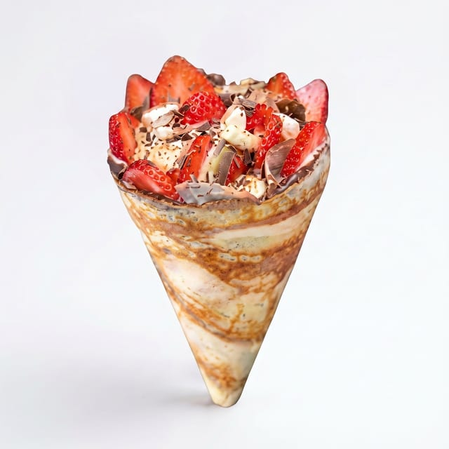 Strawberry Chocolate Hazelnut Crêpe.