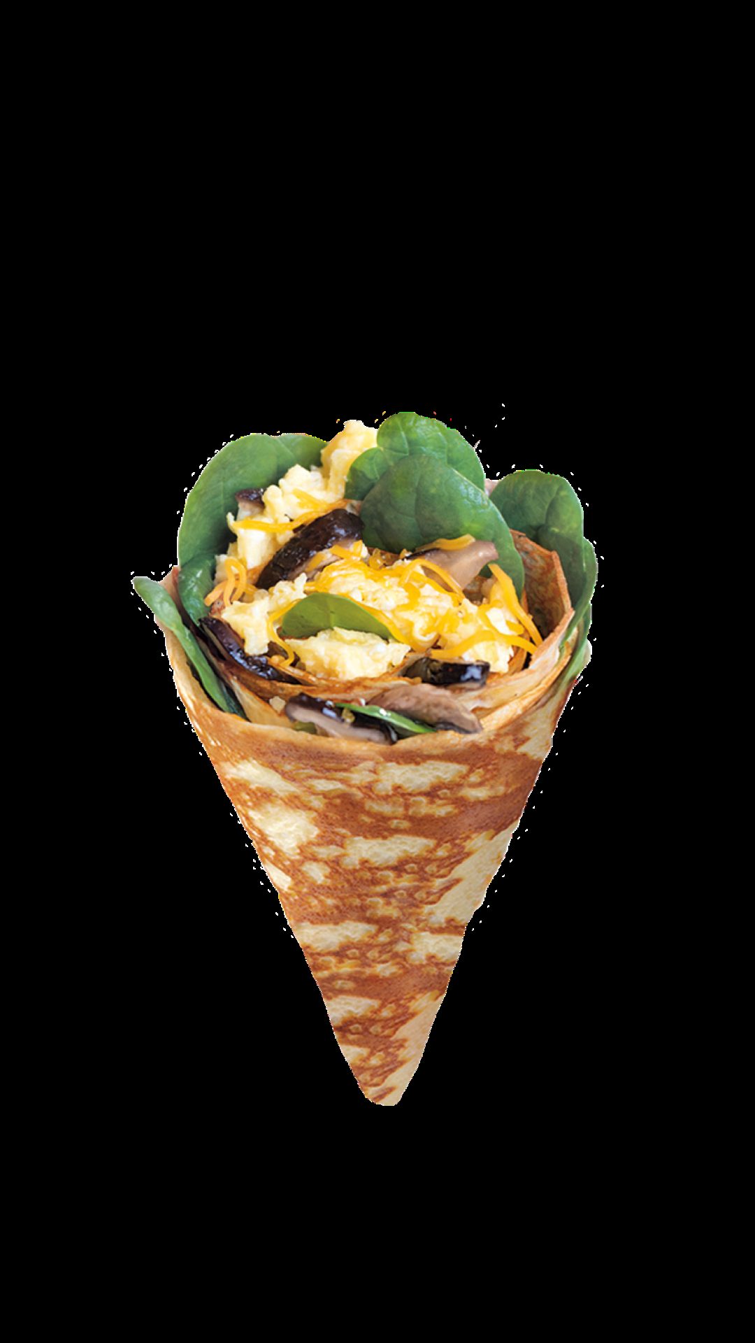 Truffled Scrambled Eggs Crêpe.