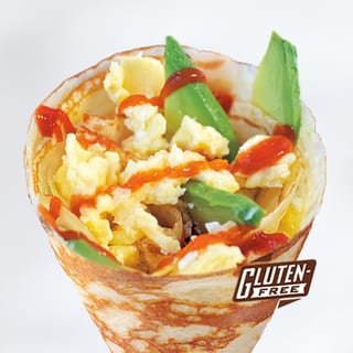 1. Eggs Goat Cheese Avocado Crepe (GF)