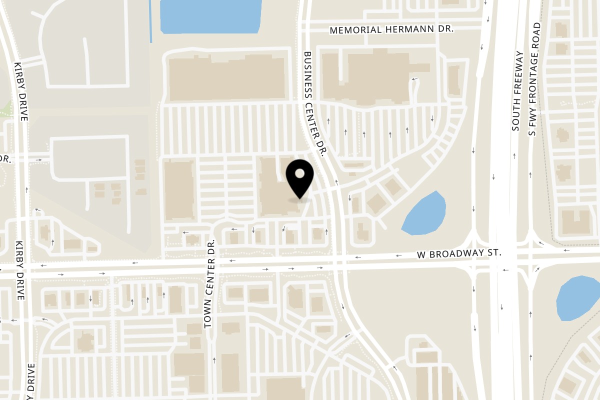 Map showing the location of Eight Turn Crepe Pearland TX on 2810 Business Center Dr in Pearland