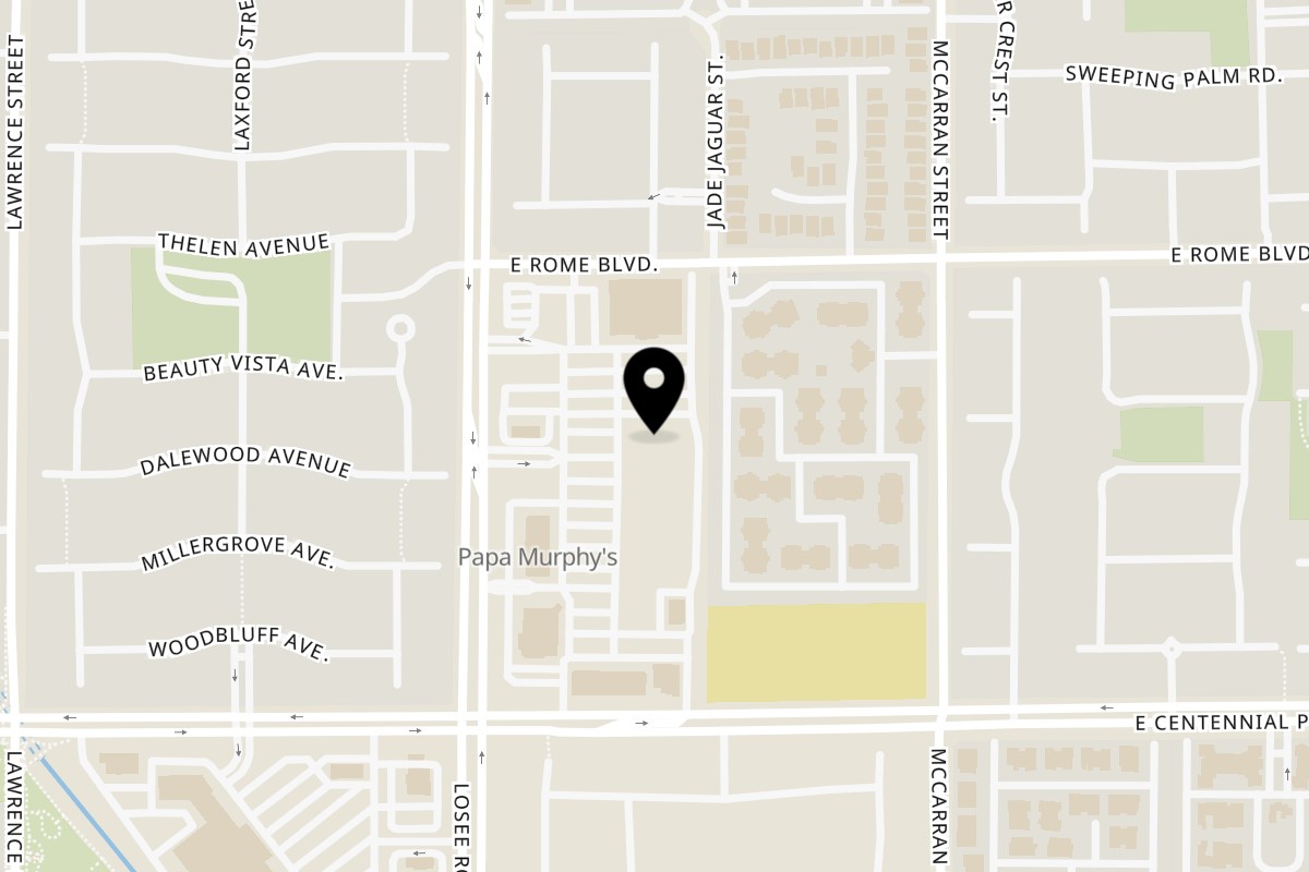 Map showing the location of Eight Turn Crepe North Las Vegas on 6520 Losee Rd in North Las Vegas